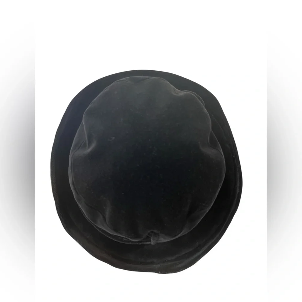 Orazio Cioppi Firenze Black Wide Brim Cotton Satin Lined Italy Hat OS